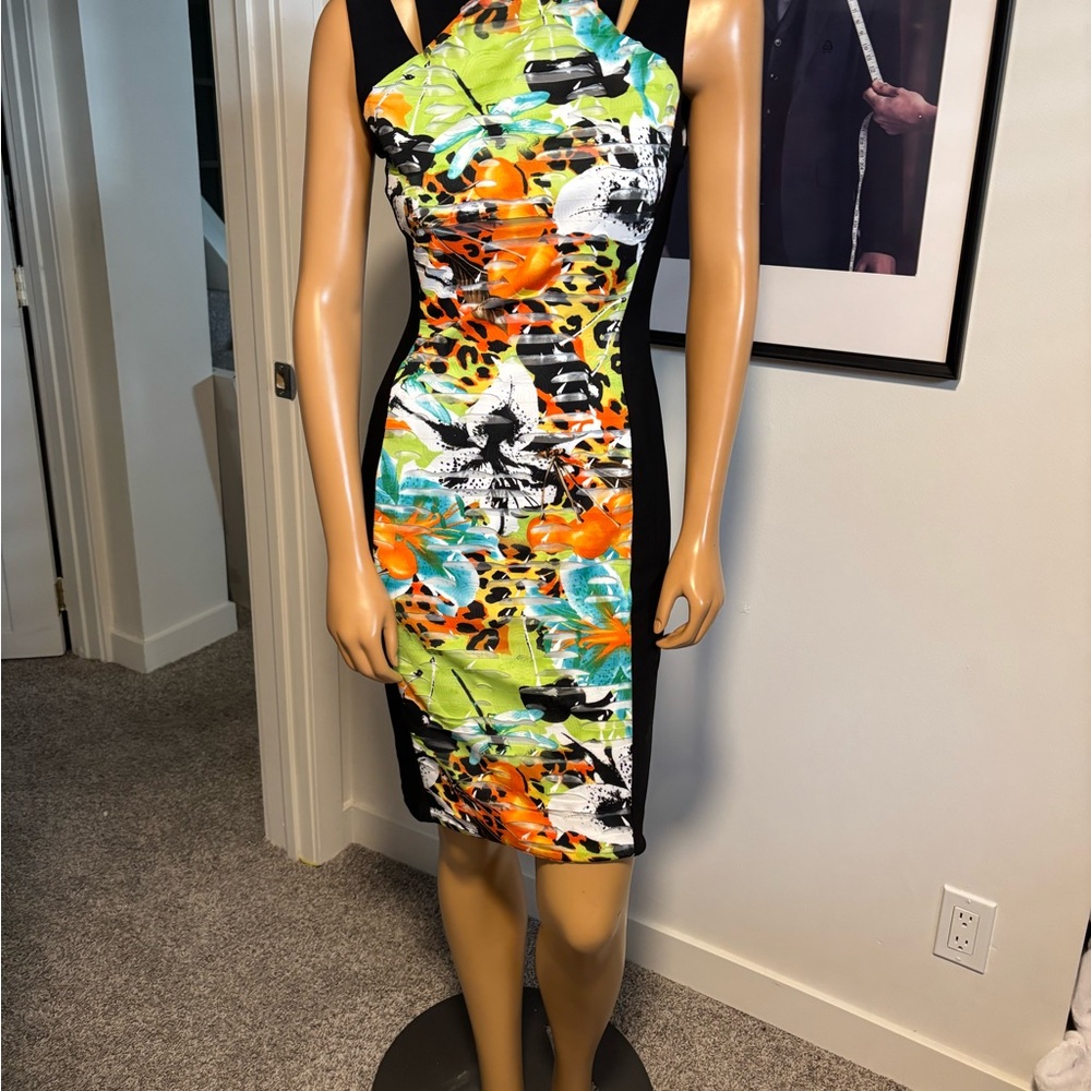 Joseph Ribkoff Multicolor Floral Mini Dress Sz 8